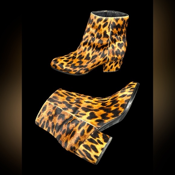 J.McLaughlin | Gwyneth Cow Hair Leopard Print Boots - Picture 1 of 11